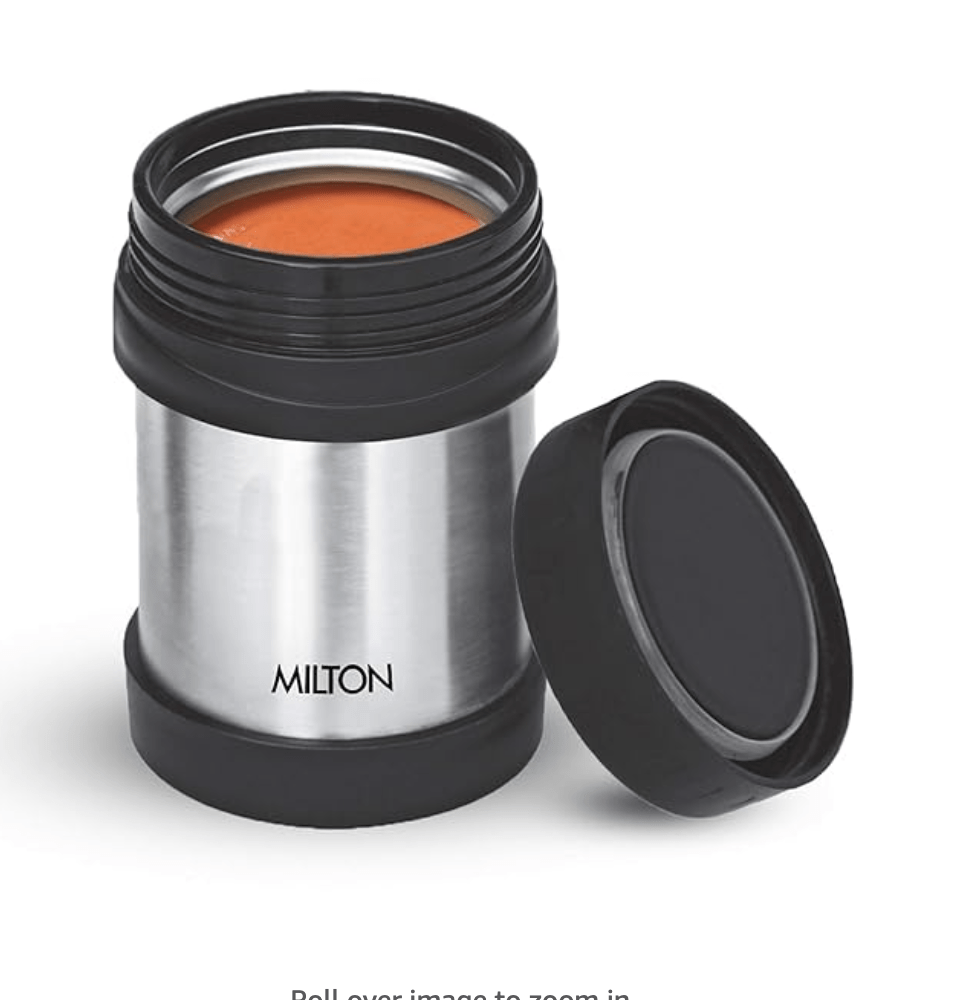 Milton Thermosteel Soup Flask, 350ml, Silver - Velan Store