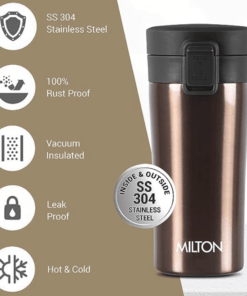 Milton Thermosteel Soup Flask, 350ml, Silver - Velan Store