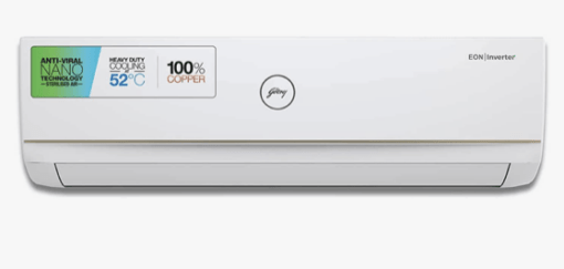 Godrej 1.5 Ton 3 Star Inverter Split AC (Copper, 2022 model, 5-in-1 convertible, Nano-Coated anti-viral filter AC 1.5T GIC 18TTC3-GVA, White)