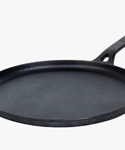 Indian cooking Iron Tawa with Flat Induction Based for Dosa Black 10 Inch