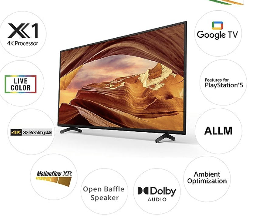 SONY X75L 163.9 Cm (65 Inch) Ultra HD (4K) LED Smart Google TV (KD-65X75L)  - Velan Store