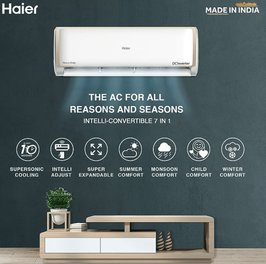 haier 1.6 ton inverter ac