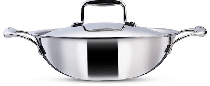 M&M - Stainless Steel Kadai with Handle / Stainless Steel Kadhai