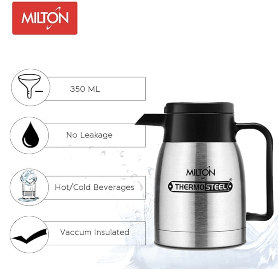 Milton Thermosteel Carafe Vacuum Insulated Flask Tea / Coffee Pot