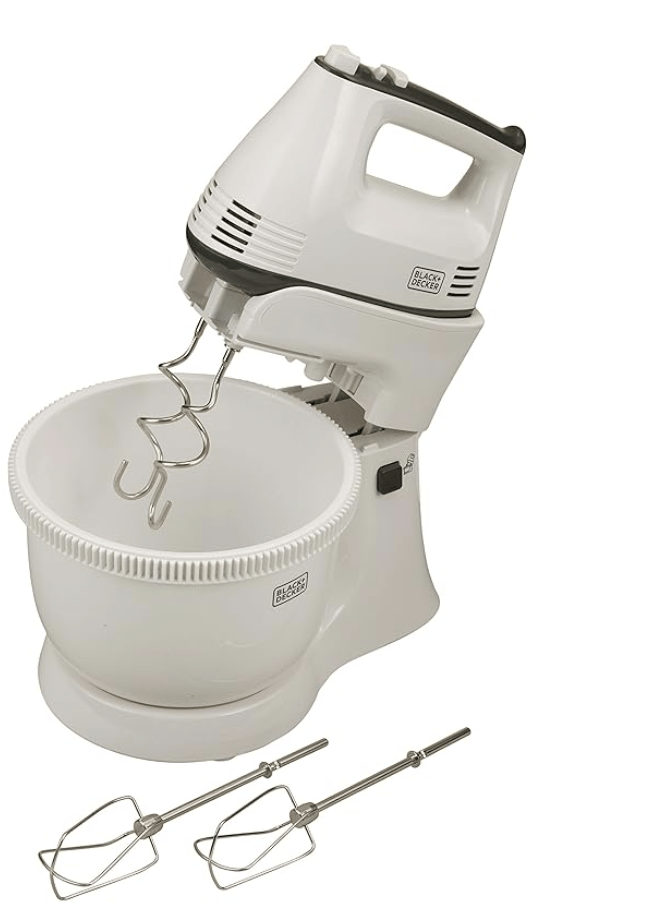 Hand Mixer Stand Mixer 2 in 1 Electric Mixer with 3.5 Liter Bowls, 5 Speeds  with Turbo Function Include Dough Hooks & Mixer Beaters, 300 Watt