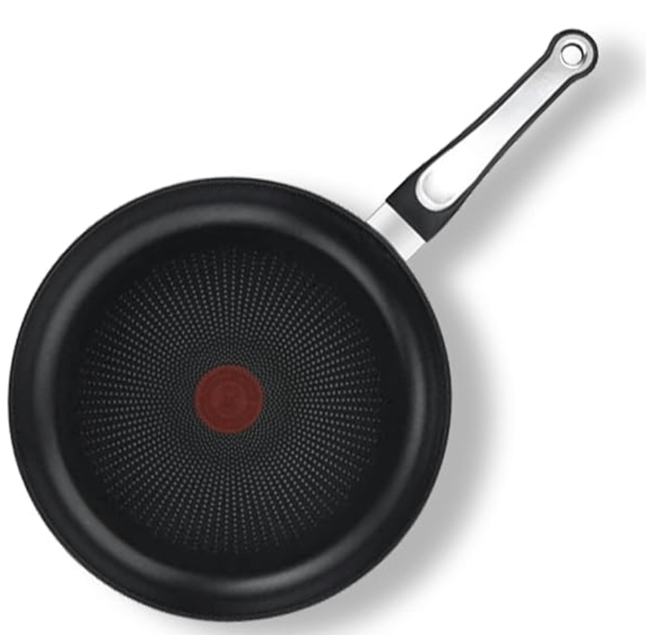 Tefal Cook & Savour Non-Stick Fry Pan With Glass Lid, Smart Thermo Signal  Temperature Indicator Technology - (Black) (24 Cm) - Velan Store