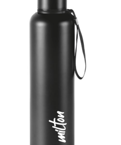  Milton Aura 1000 Thermosteel Bottle, 1.05 Litre, Black